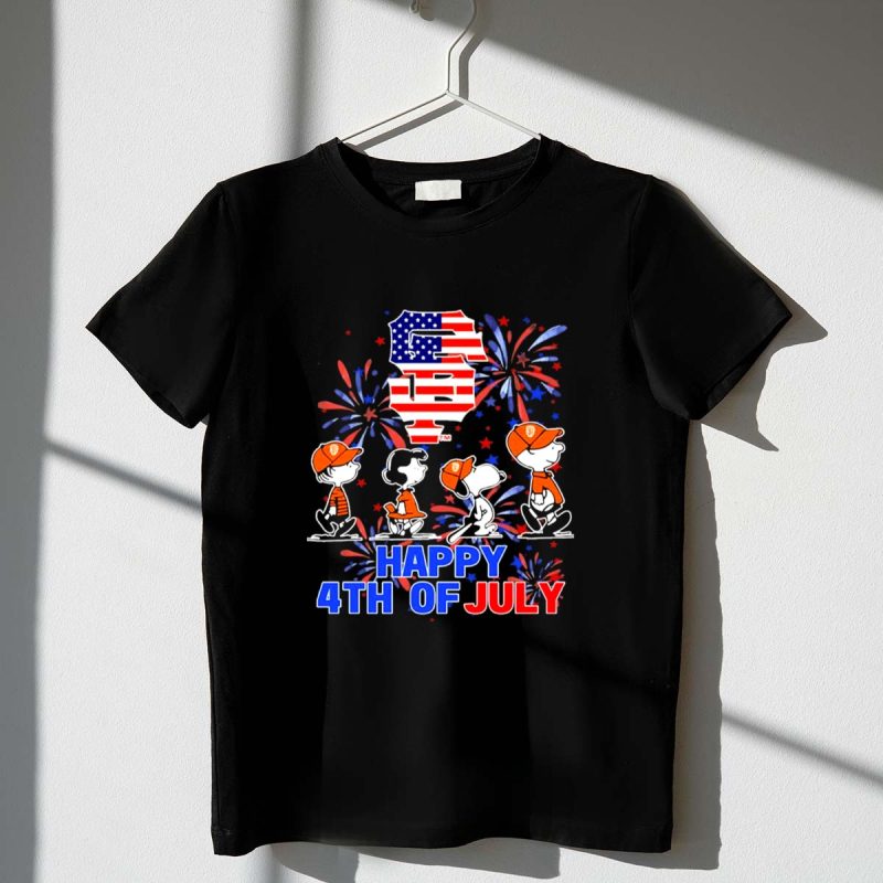 San Francisco Giants X Snoopy Happy 4Th Of July 1 T Shirt