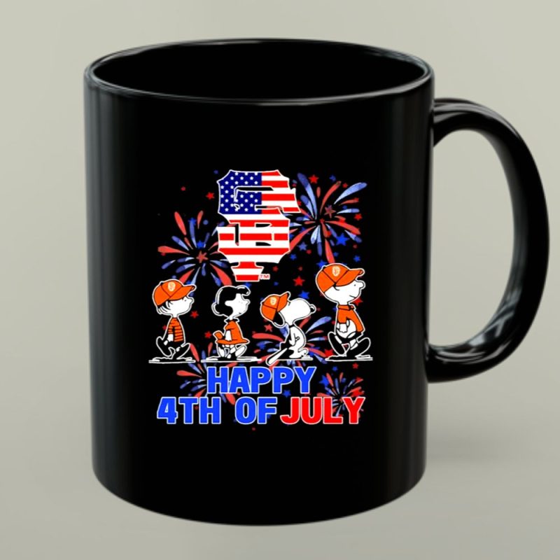 San Francisco Giants X Snoopy Happy 4Th Of July 1 Mug 1.Jpg
