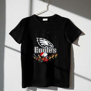 Santa Snoopy Riders Woodstock Merry Christmas Philadelphia Eagles Shirt