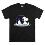 Seattle Seahawks Fan Forever with Snoopy Sitting by Doghouse T Shirt 6