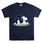 Seattle Seahawks Fan Forever with Snoopy Sitting by Doghouse T Shirt 7