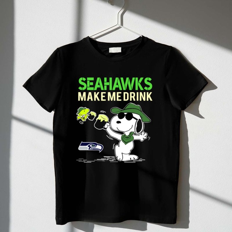 Seattle Seahawks Make Me Drink Snoopy Fan Celebration 1 T Shirt