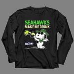 Seattle Seahawks Make Me Drink Snoopy Fan Celebration 4 Long Sleeves