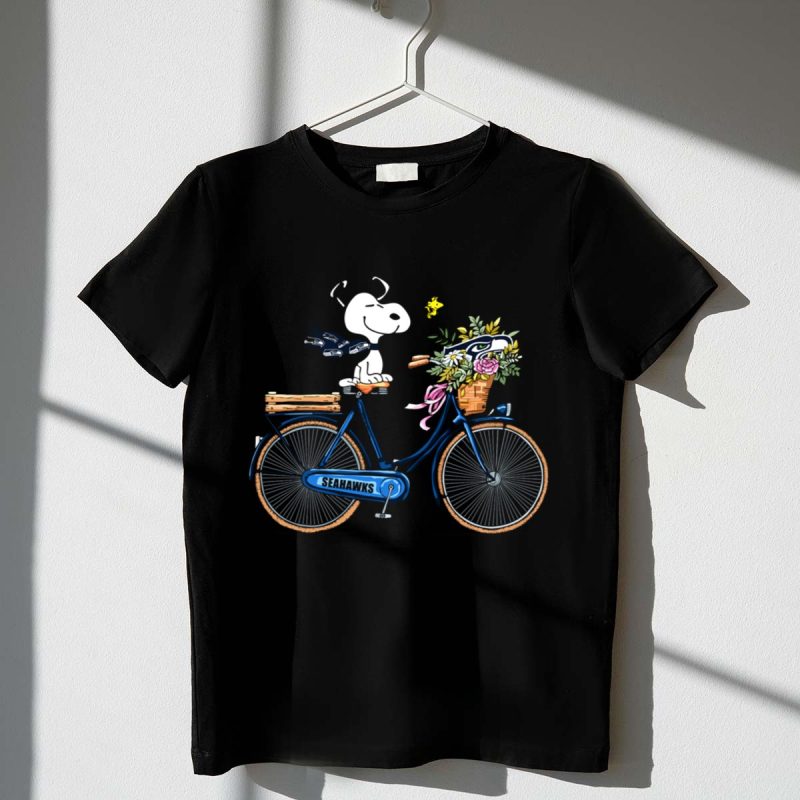 Seattle Seahawks Snoopy Bicycle Adventure 1 T Shirt