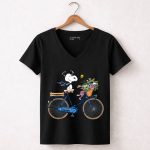 Seattle Seahawks Snoopy Bicycle Adventure 7 Womens V Neck