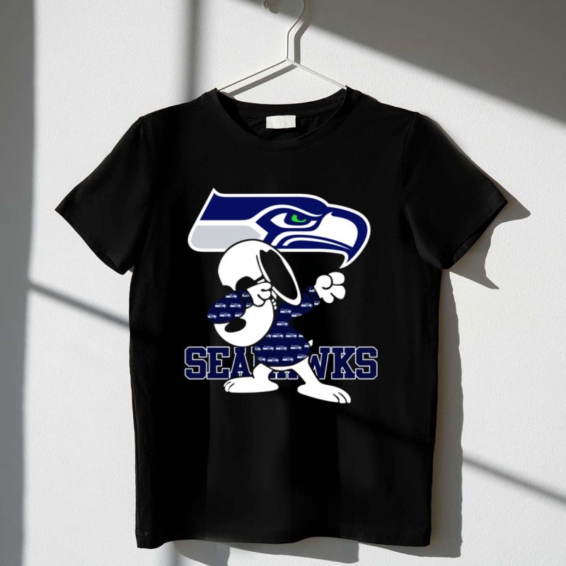 Seattle Seahawks Snoopy Dabbing Nfl Team Fan Apparel Bowing Dance 1 T Shirt