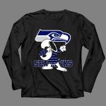 Seattle Seahawks Snoopy Dabbing NFL Team Fan Apparel Bowing Dance 4 Long Sleeves