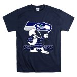 Seattle Seahawks Snoopy Dabbing NFL Team Fan Apparel Bowing Dance T Shirt 7