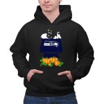 Seattle Seahawks Snoopy Doghouse Halloween Pumpkins 2 Hoodie