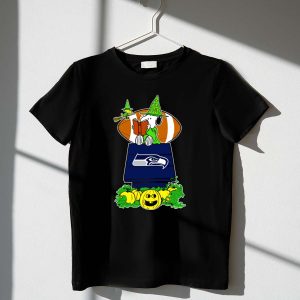 Seattle Seahawks Snoopy Halloween Pumpkin Football Magic 1 T Shirt