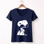 Seattle Seahawks Snoopy Hugging Heart 5 Womens V Neck