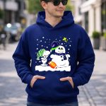 Seattle Seahawks Snoopy Snowman Hat Winter Football Scene 8 Hoodie