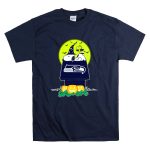 Seattle Seahawks Snoopy Woodstock Halloween Pumpkin Moon T Shirt 7