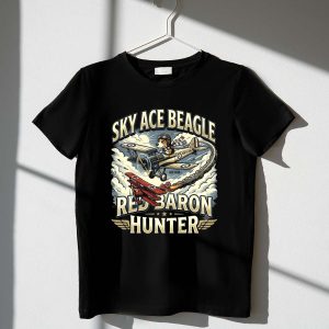 Sky Ace Beagle Red Baron Hunter 1 T Shirt.jpg