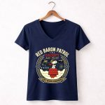 Snoopy Ace Pilot Red Baron Patrol 5 Womens V Neck.jpg