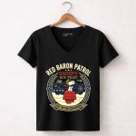 Snoopy Ace Pilot Red Baron Patrol 7 Womens V Neck.jpg