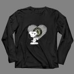 Snoopy Admires Oakland Athletics Heart with Baseball 4 Long Sleeves.jpg