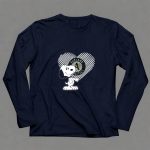 Snoopy Admires Oakland Athletics Heart with Baseball 6 Long Sleeves.jpg