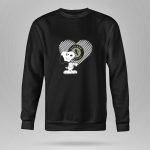 Snoopy Admires Oakland Athletics Heart with Baseball 9 Sweatshirt.jpg
