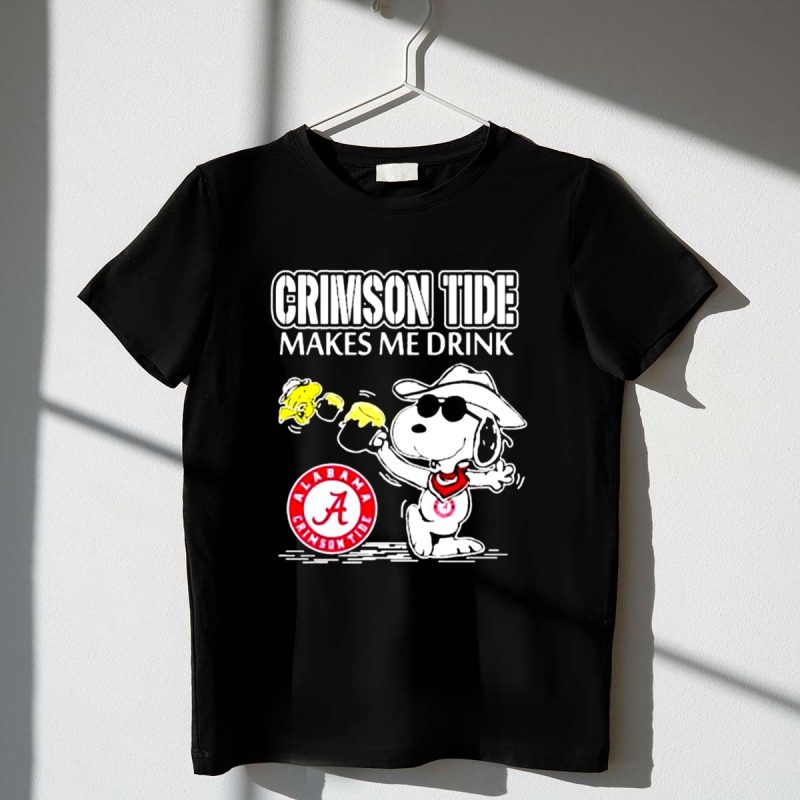 Snoopy Alabama Crimson Tide Makes Me Drink 1 T Shirt