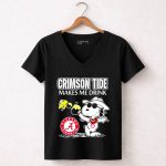 Snoopy Alabama Crimson Tide Makes Me Drink 7 Womens V Neck