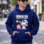 Snoopy Alabama Crimson Tide Makes Me Drink 8 Hoodie