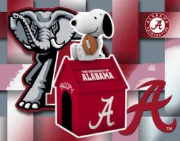Snoopy Alabama Crimson Tide Ncaa Banner