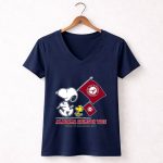 Snoopy Alabama Crimson Tide Road To Oklahoma City 5 Womens V Neck