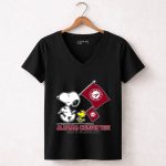 Snoopy Alabama Crimson Tide Road To Oklahoma City 7 Womens V Neck