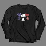 Snoopy American Flag 4th of July Patriotic Peanuts 4 Long Sleeves