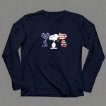 Snoopy American Flag 4th of July Patriotic Peanuts 6 Long Sleeves