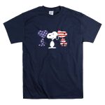 Snoopy American Flag 4th of July Patriotic Peanuts T Shirt 7