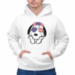 Snoopy American Flag Sunglasses The Peanuts Movie Dog 2 Hoodie