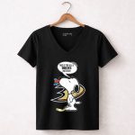 Snoopy Anaheim Ducks Haters Hockey Fan 7 Womens V Neck.jpg