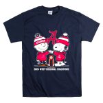 Snoopy And Charlie Brown Alabama 2024 West Regional Champions T Shirt 7