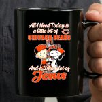 Snoopy And Charlie Brown All I Need Today Is A Little Bit Of Chicago Bears And Jesus 3 mug.jpg