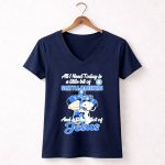 Snoopy And Charlie Brown All I Need Today Is A Little Bit Of Seattle Mariners And Jesus 5 Womens V Neck.jpg