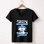 Snoopy And Charlie Brown All I Need Today Is A Little Bit Of Seattle Mariners And Jesus 7 Womens V Neck.jpg