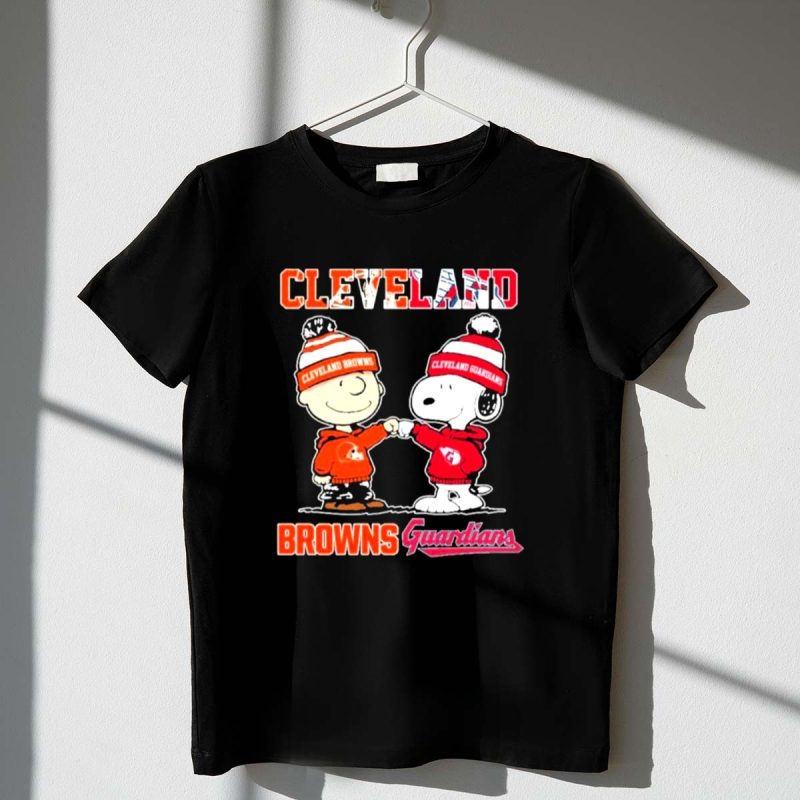 Snoopy And Charlie Brown Cleveland Browns X Cleveland Guardians 1 T Shirt.jpg