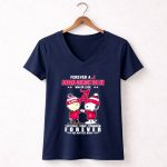 Snoopy And Charlie Brown Forever A Alabama Crimson Fan Win Or Lose 5 Womens V Neck