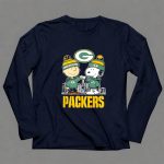 Snoopy And Charlie Brown Green Bay Packers Football Skyline 6 Long Sleeves