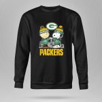 Snoopy And Charlie Brown Green Bay Packers Football Skyline 9 Sweatshirt