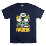 Snoopy And Charlie Brown Green Bay Packers Football Skyline T Shirt 7