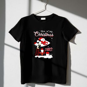 Snoopy And Charlie Brown Kansas City Chiefs This Is My Christmas 1 T Shirt
