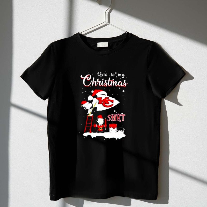 Snoopy And Charlie Brown Kansas City Chiefs This Is My Christmas 1 T Shirt