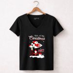 Snoopy And Charlie Brown Kansas City Chiefs This Is My Christmas 7 Womens V Neck