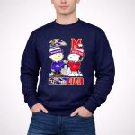 Snoopy And Charlie Brown Ravens X Maryland Terrapins Skyline 3 Sweatshirt