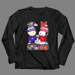 Snoopy And Charlie Brown Ravens X Maryland Terrapins Skyline 4 Long Sleeves