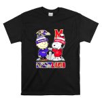 Snoopy And Charlie Brown Ravens X Maryland Terrapins Skyline T Shirt 6