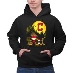 Snoopy And Charlie Brown Sit Under Moon Cleveland Guardians Halloween 2 Hoodie.jpg
